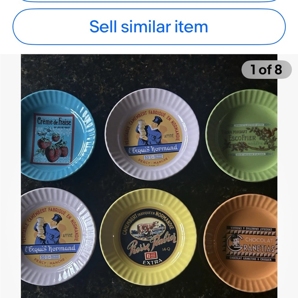 Anthropologie Colorful Ceramic Plates Set